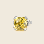 Rhodium Plated Purple Pavé Anti-Tarnish Waterproof Ring