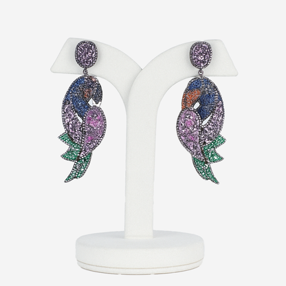Arinya Multicolor Parrot Dangle Earrings