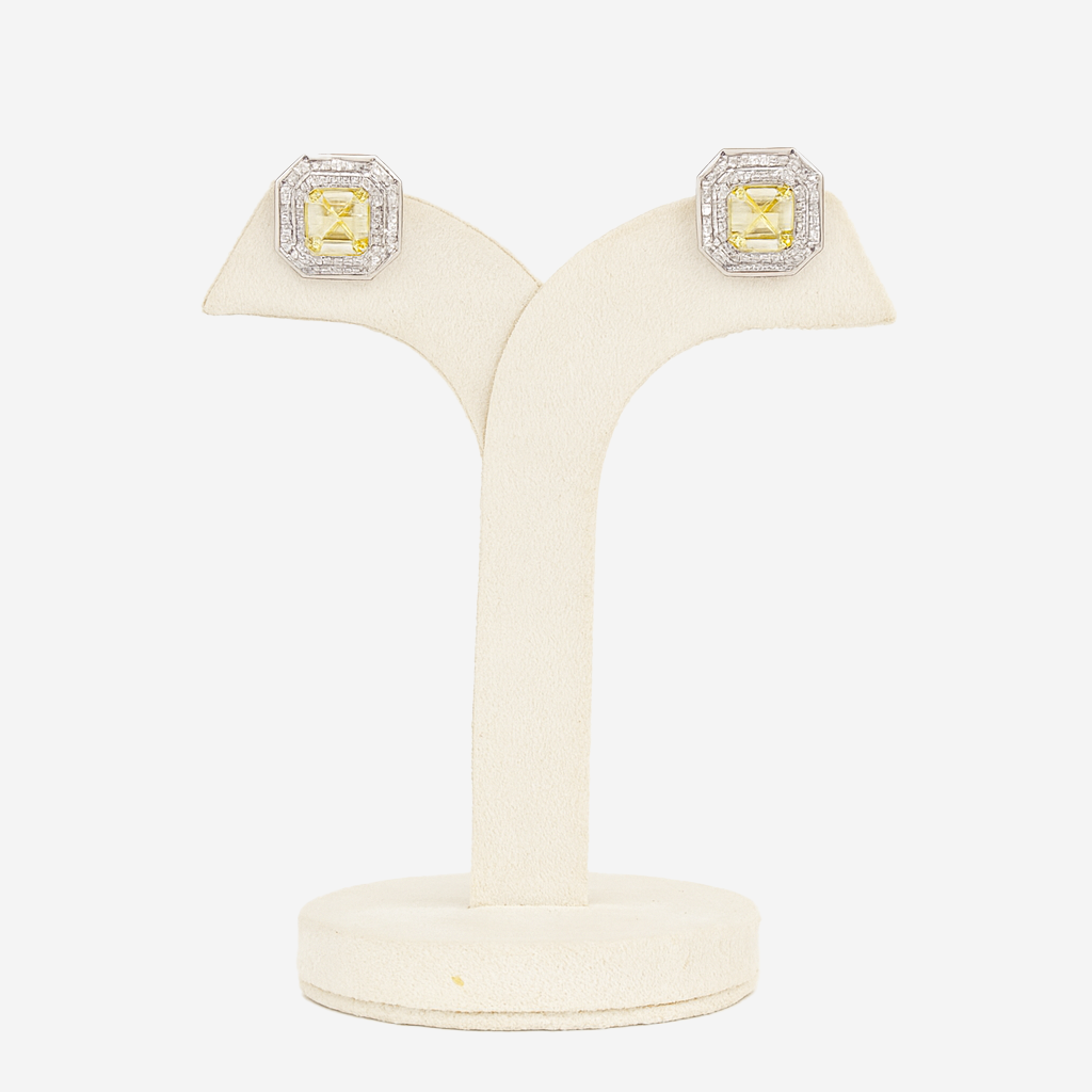 Aanura Ruby & Emerald Octagon Stud Earrings