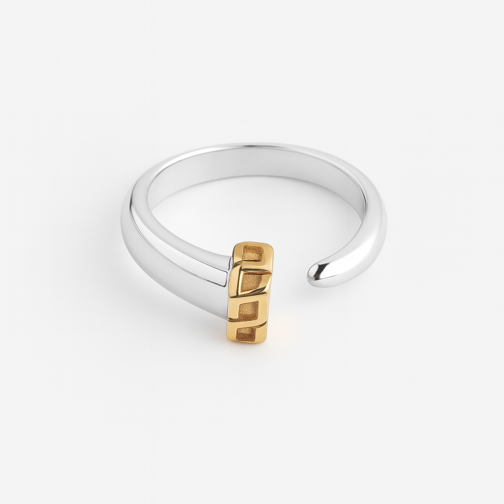 Aanura Gold Nail Open Ring – Modern Minimal Jewelry