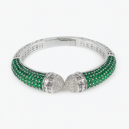 Aanura Emerald Crown Silver Bracelet