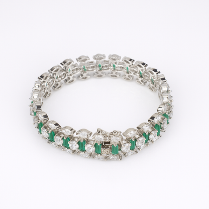 Aanura Radiant Diamond Silver Bracelet