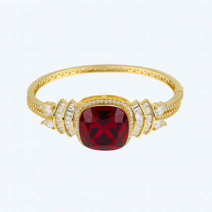 Aanura Regal Ruby Glow Gold Bracelet