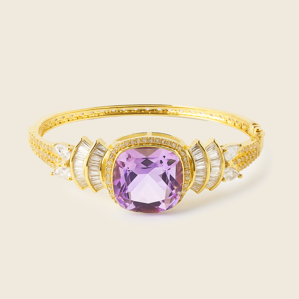 Aanura Regal Ruby Glow Gold Bracelet
