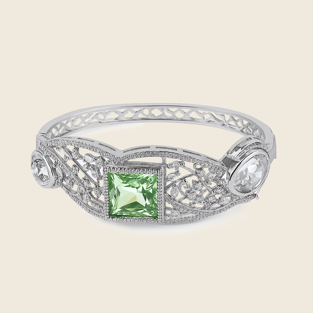 Aanura Emerald Grace Silver Bracelet