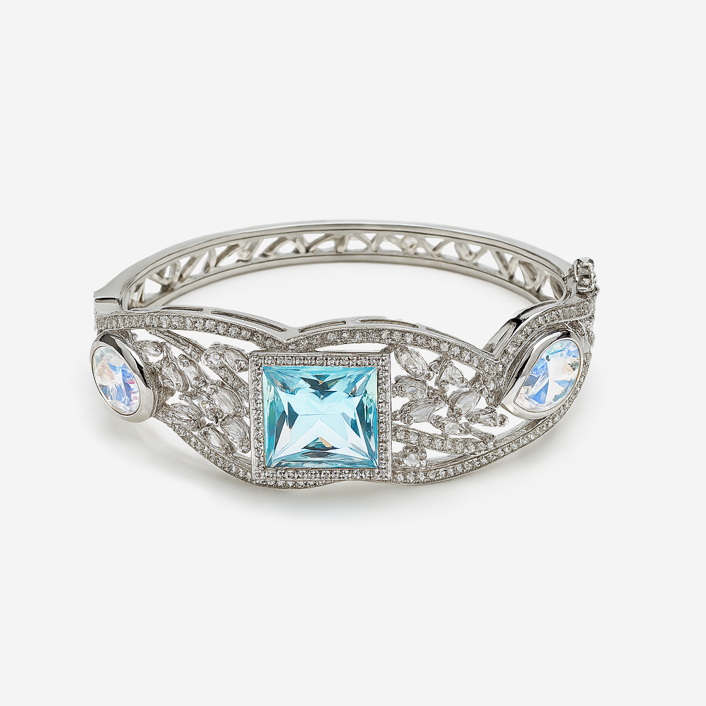 Aanura Emerald Grace Silver Bracelet