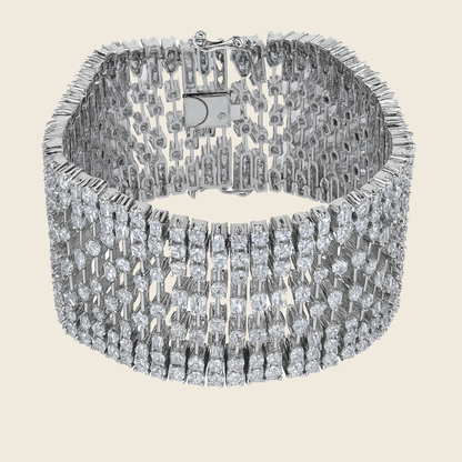 Aanura Diamond Royale Silver Cuff