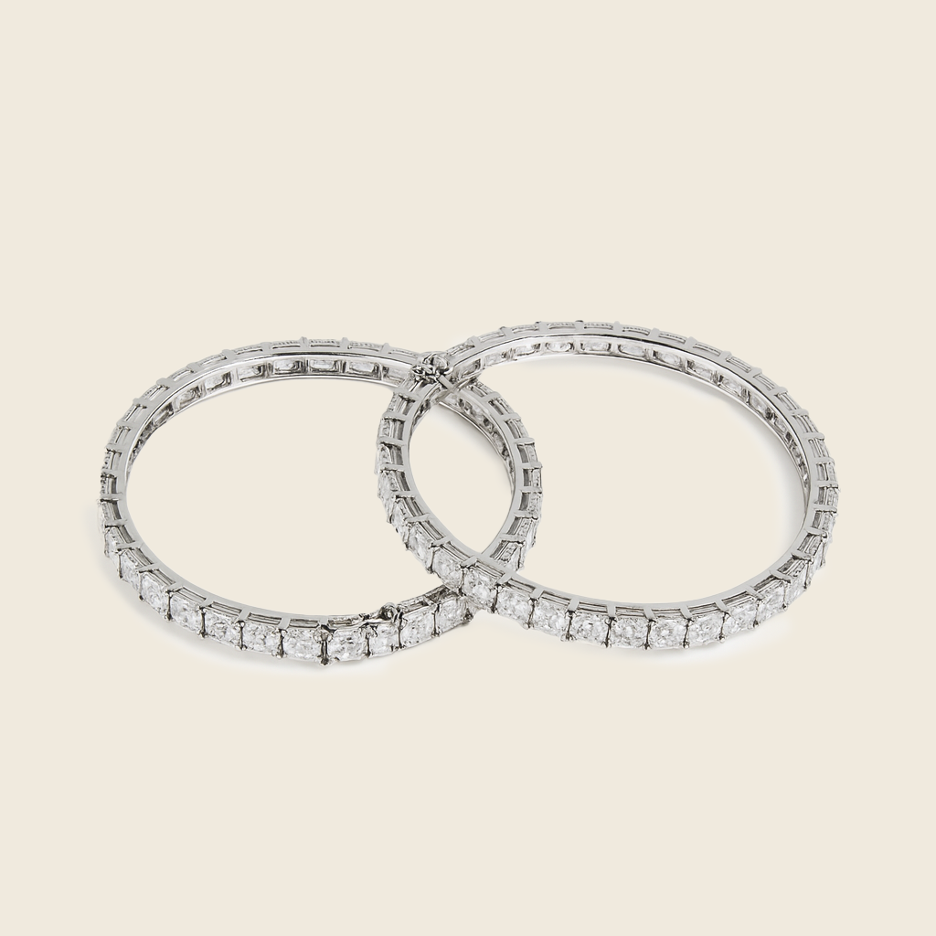 Aanura Diamond Line Silver Bracelet