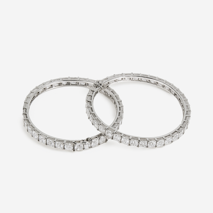 Aanura Diamond Line Silver Bracelet