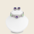 Aanura Multicolor Crystal Choker Necklace Set