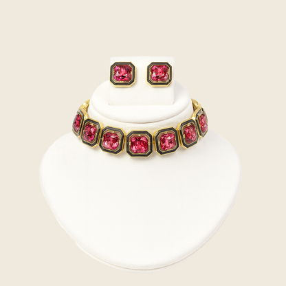 Aanura Bold Multi-Colour Gemstone Choker Necklace