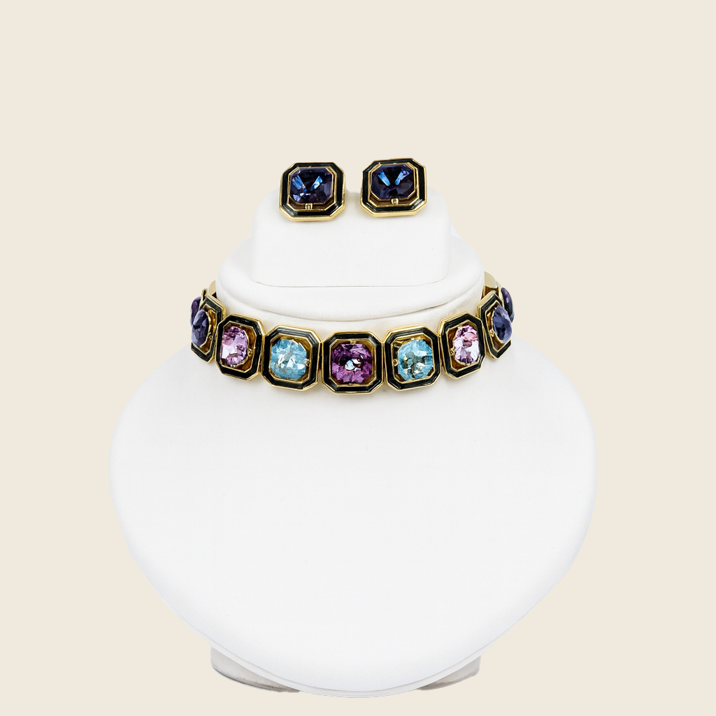 Aanura Bold Multi-Colour Gemstone Choker Necklace