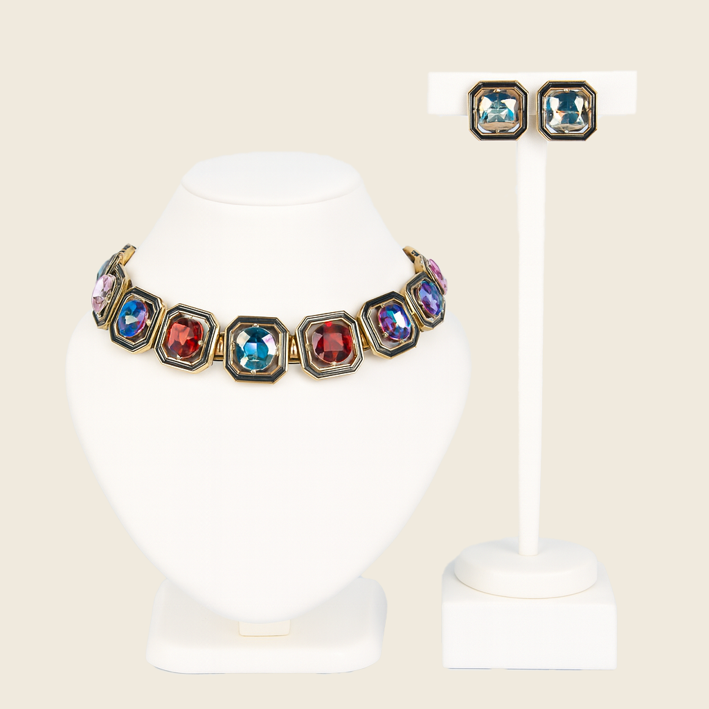Aanura Bold Multi-Colour Gemstone Choker Necklace