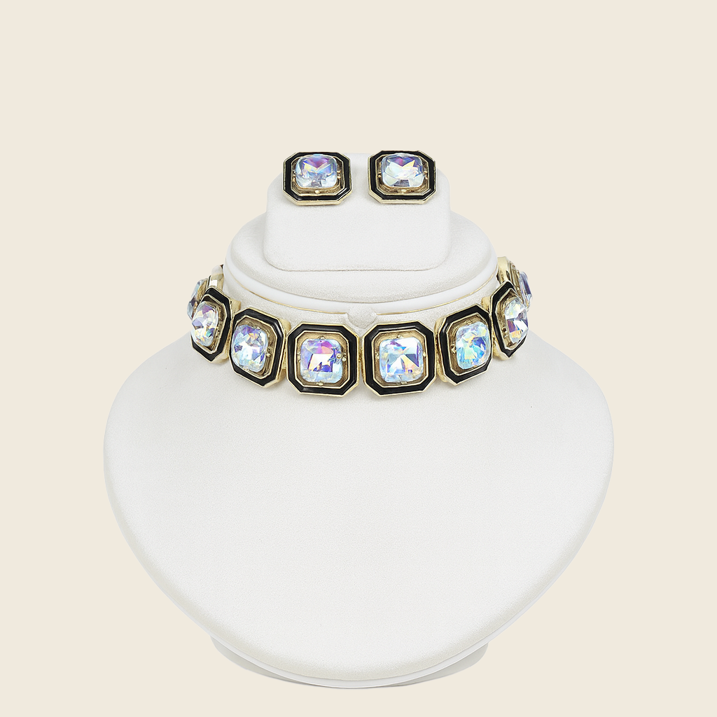 Aanura Bold Multi-Colour Gemstone Choker Necklace