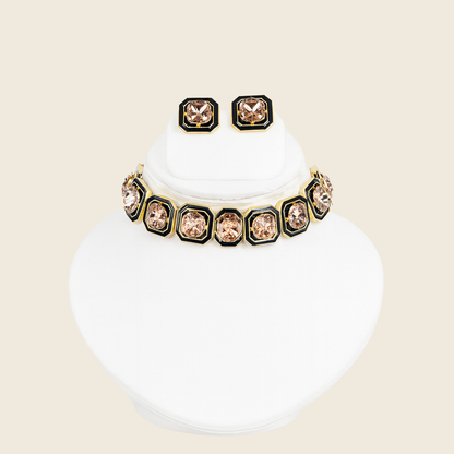 Aanura Bold Multi-Colour Gemstone Choker Necklace