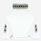 Aanura Emerald Pearl Choker Necklace Set