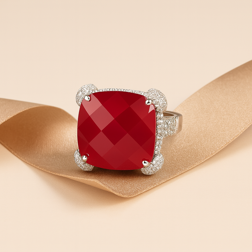 Aanura Gem Pavé Crystal Cocktail Ring