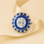 Rhodium Plated Emerald Band Anti-Tarnish Waterproof Ring