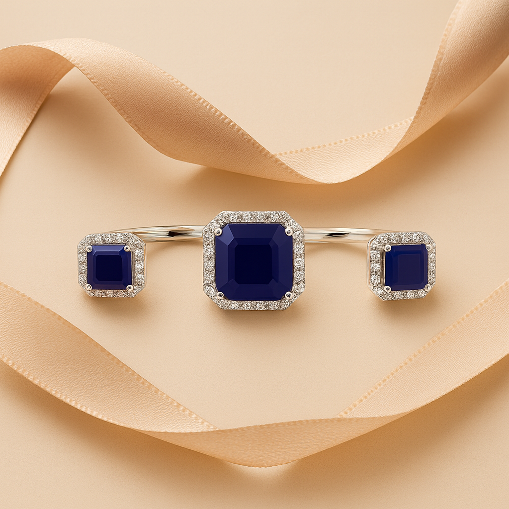 Aanura Silver Emerald-Cut Classic Solitaire Rings