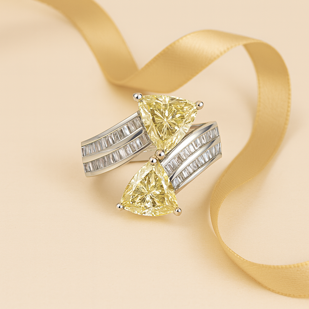 Aanura Silver Radiant-Cut Gemstone Statement Ring