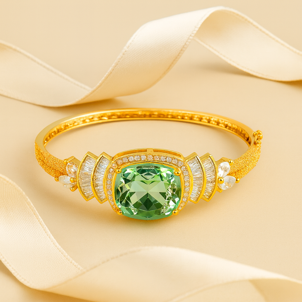 Aanura Regal Ruby Glow Gold Bracelet