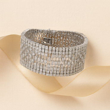 Aanura Diamond Royale Silver Cuff