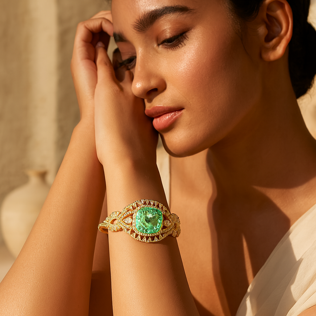 Aanura Emerald Royale Gold Bracelet