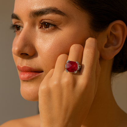 Aanura Gem Pavé Crystal Cocktail Ring