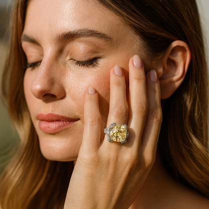 Aanura Gem Pavé Crystal Cocktail Ring