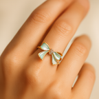 18K Gold Plated Bow Brooch Anti-Tarnish Waterproof