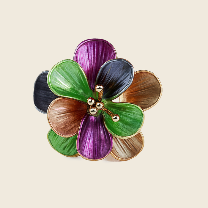 18K Gold Plated Flower Anti-Tarnish Waterproof Ring