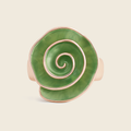 Aanura Green Spiral Statement Ring