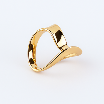 Aanura Abstract Gold Statement Ring