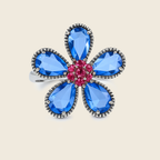 Emerald Flower Statement Ring for Women