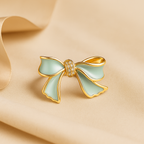 18K Gold Plated Bow Brooch Anti-Tarnish Waterproof