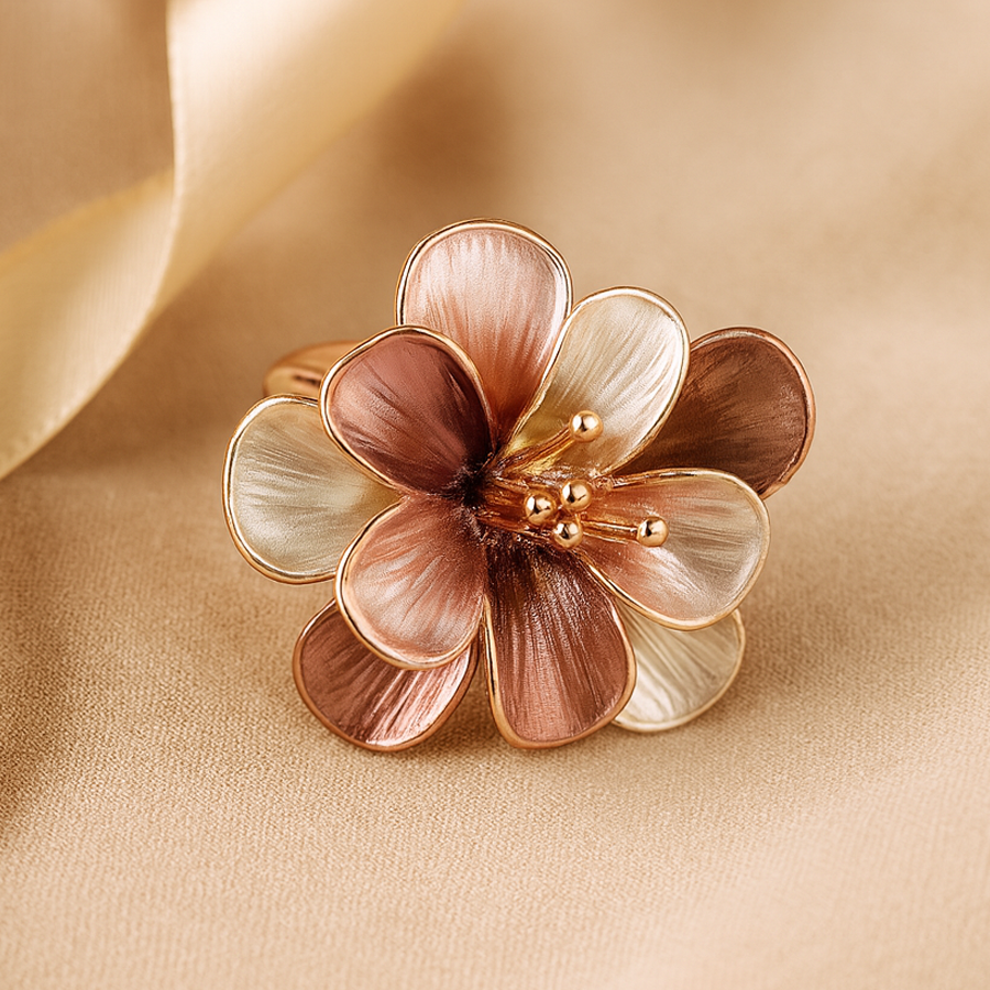 Aanura Multicolor Enamel Flower Ring