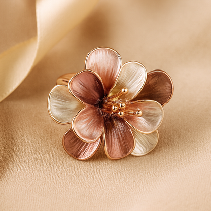 Aanura Multicolor Enamel Flower Ring