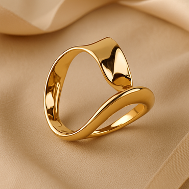 Aanura Abstract Gold Statement Ring