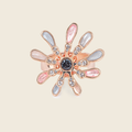 Aanura Gold Multicolor Floral Crystal Statement Ring