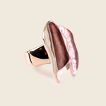 Aanura Pink & Mauve Abstract Floral Statement Ring
