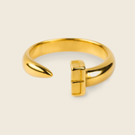 Aanura Gold Nail Open Ring – Modern Minimal Jewelry
