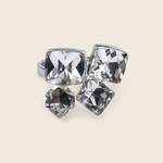 Aanura Crystal Cluster Statement Ring – Stainless Steel, Silver Plated