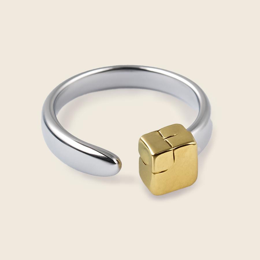 Aanura Gold Nail Open Ring – Modern Minimal Jewelry