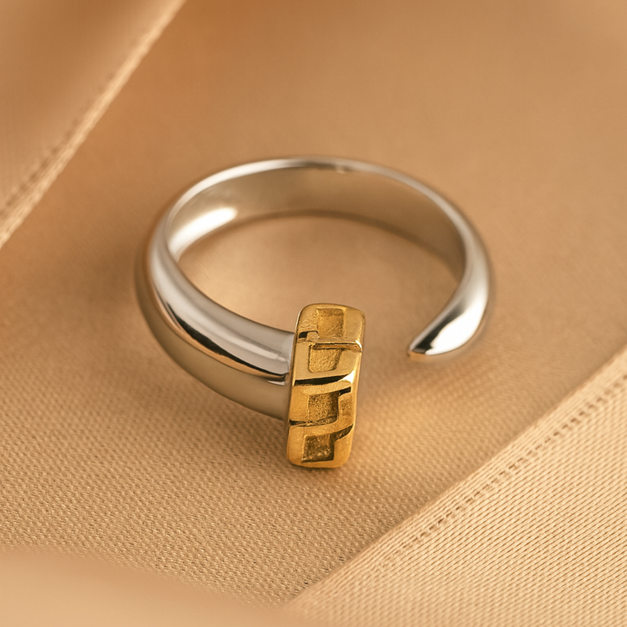 Aanura Gold Nail Open Ring – Modern Minimal Jewelry