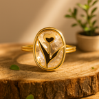 18K Gold Plated Tulip Crystal Anti-Tarnish Waterproof Ring