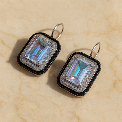 Aanura Champagne Rectangular Stud Earrings