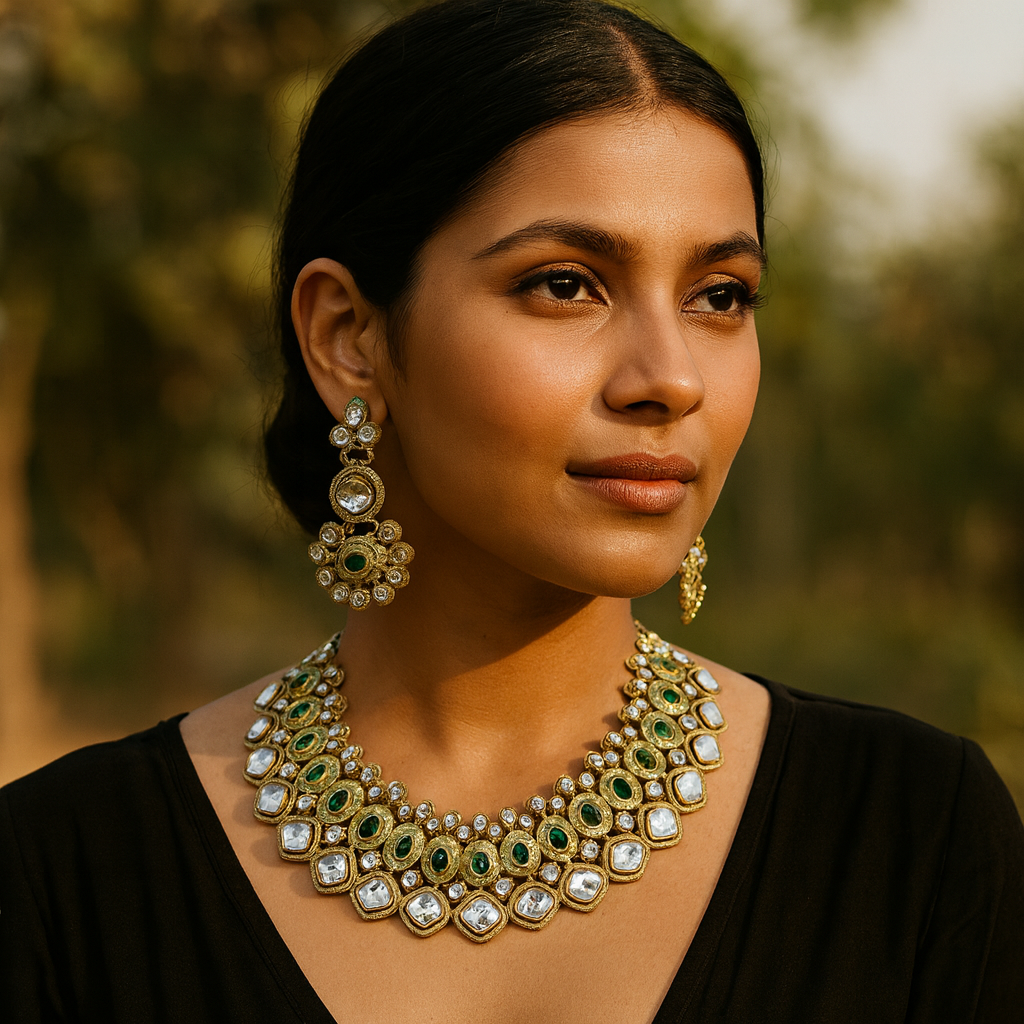 Aanura Bridal Kundan Choker Necklace