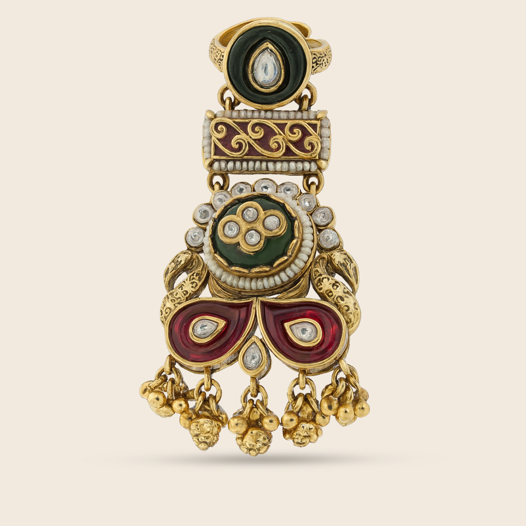 Aanura Gold-Plated Heritage Long Tassel Ring