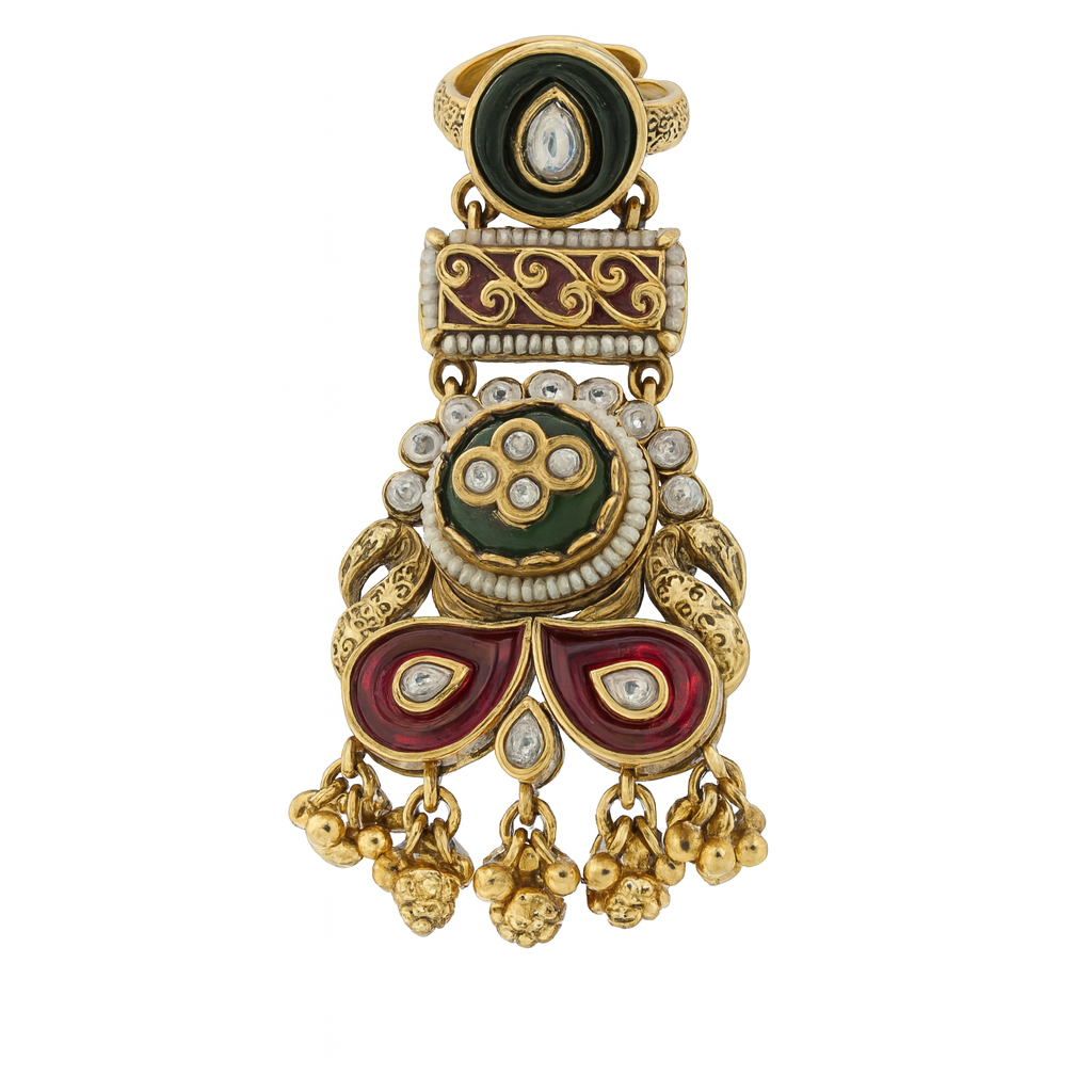 Aanura Gold-Plated Heritage Long Tassel Ring