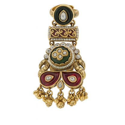 Aanura Gold-Plated Heritage Long Tassel Ring